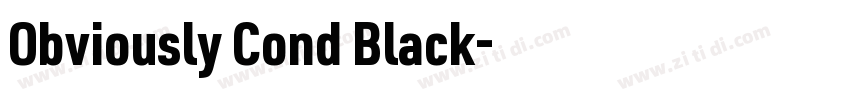 Obviously Cond Black字体转换